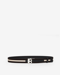 Reversible And Adjustable Belt in Black Leather
