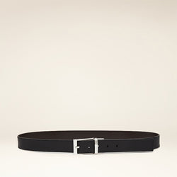 Cinturón Reversible Y Ajustable De Piel Negra