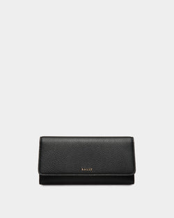 Continental Wallet in Black Grained Leather