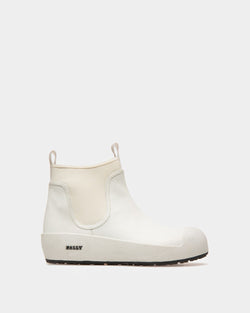 Gadey Leather And Rubber Boots In White
