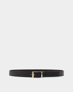 Dress 35mm Reversible And Adjustable Belt in Black And Coffee Leather