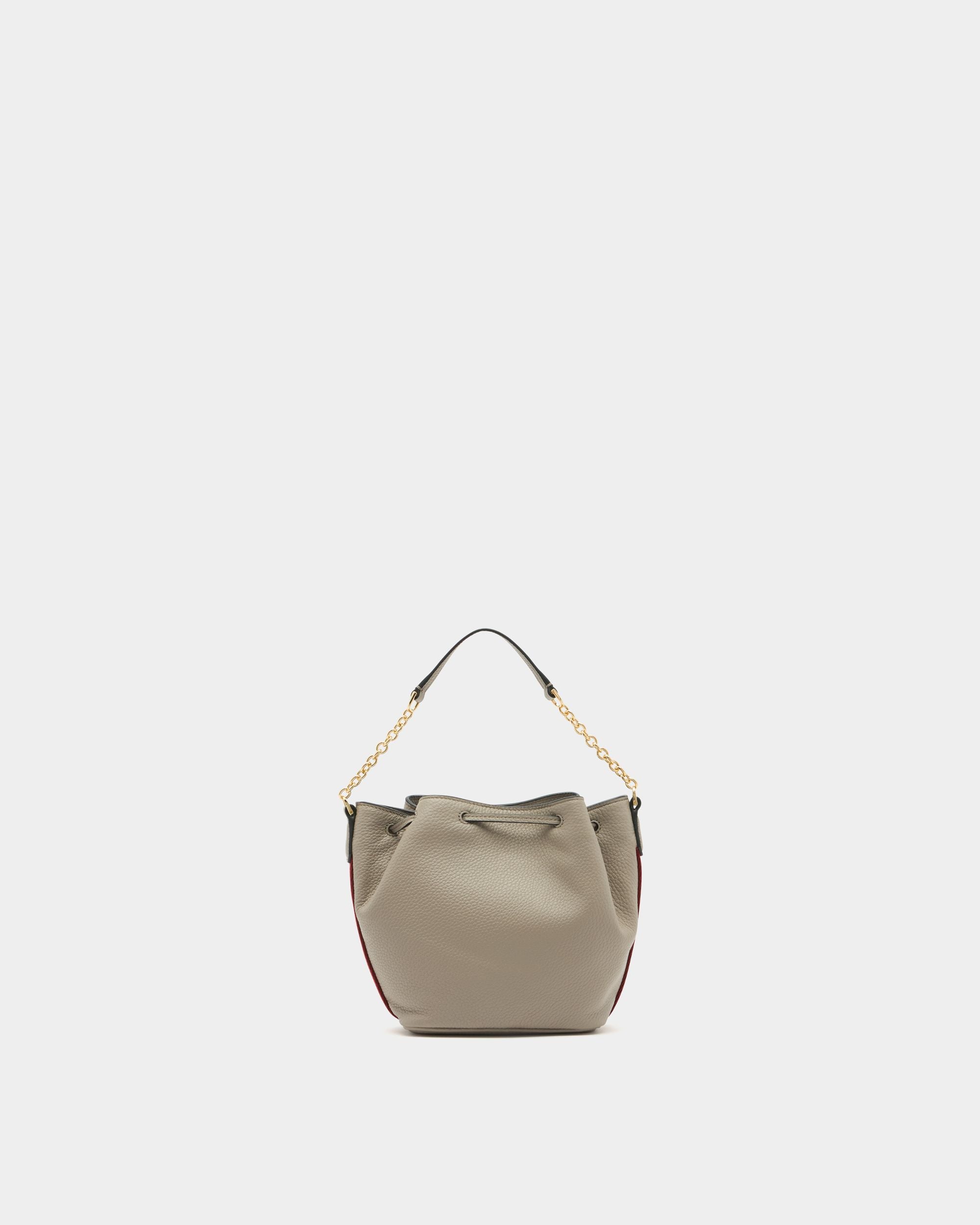 Bally Global - Bucket Bag in Taupe Grained Leather - Grey