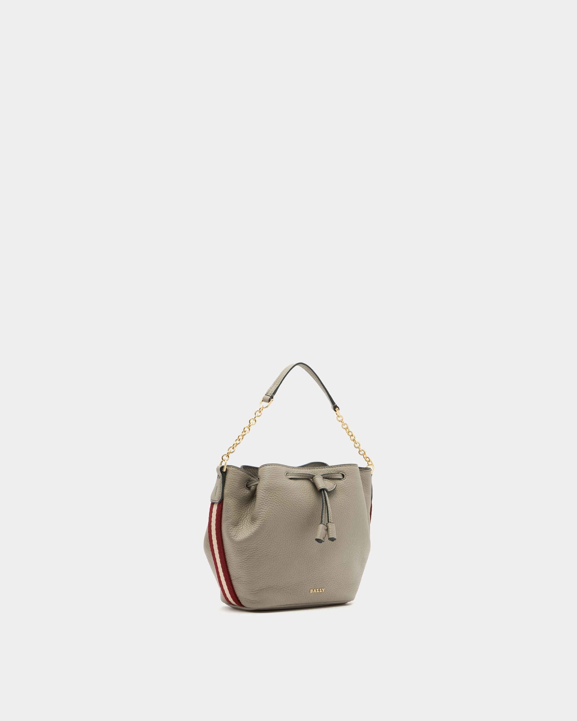 Bally Global - Bucket Bag in Taupe Grained Leather - Grey