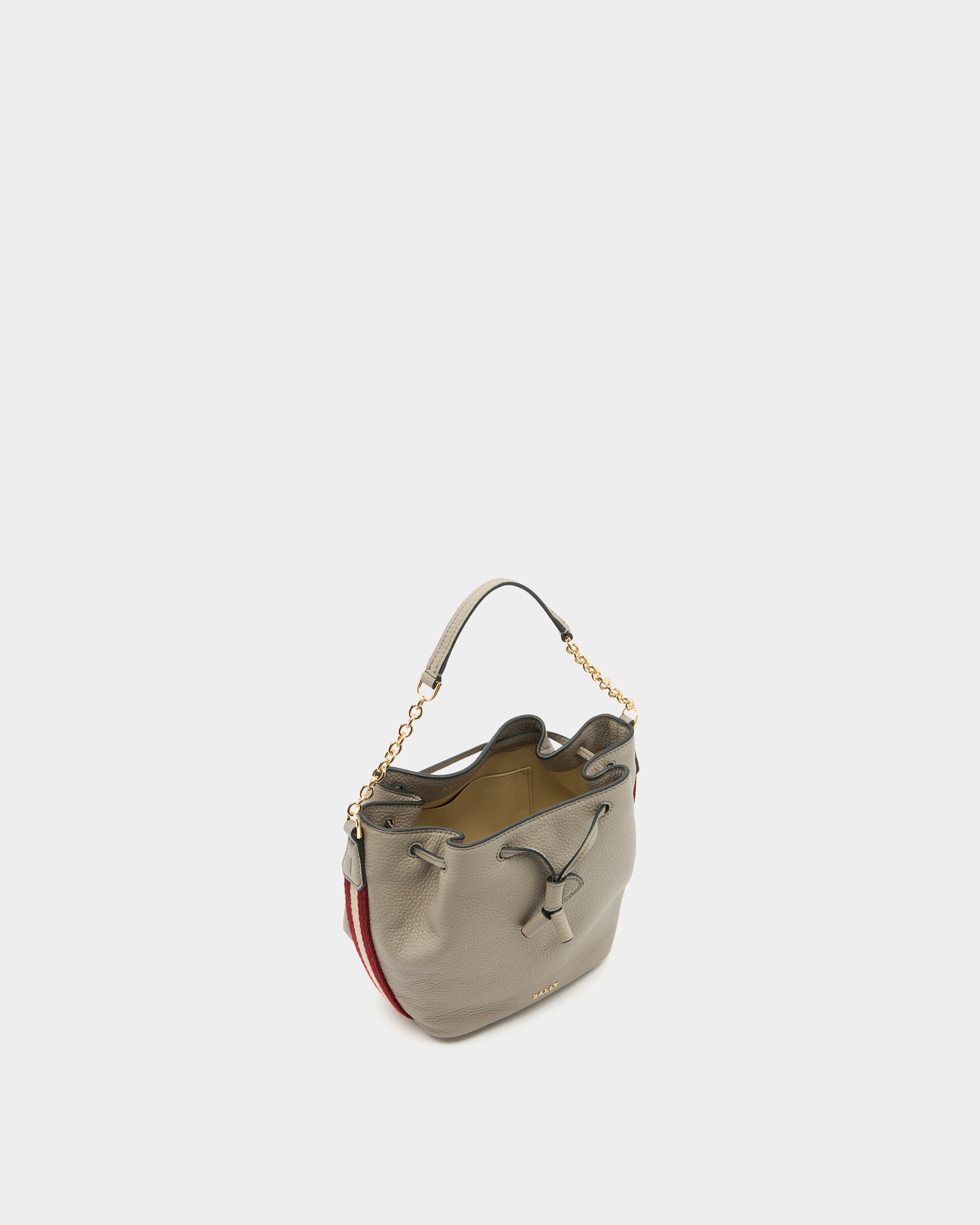 Bally Global - Bucket Bag in Taupe Grained Leather - Grey
