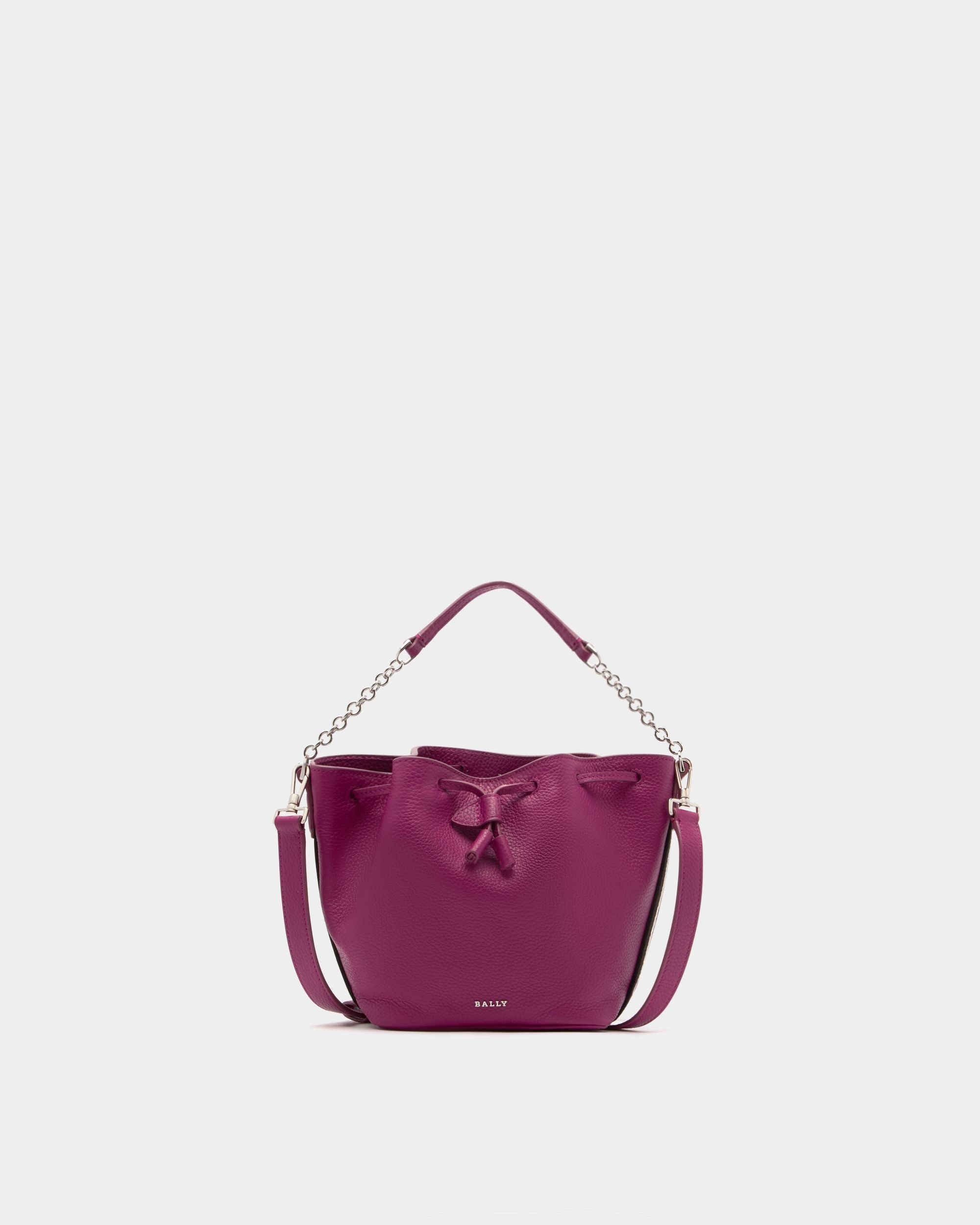 Bally Global - Bucket Bag In Purple Leather - Purple