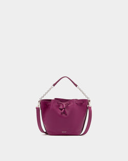 Bucket Bag In Purple Leather