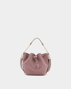 Bucket Bag in Light Mauve Grained Leather