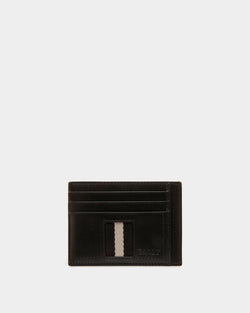 Business Card Holder In Black Leather