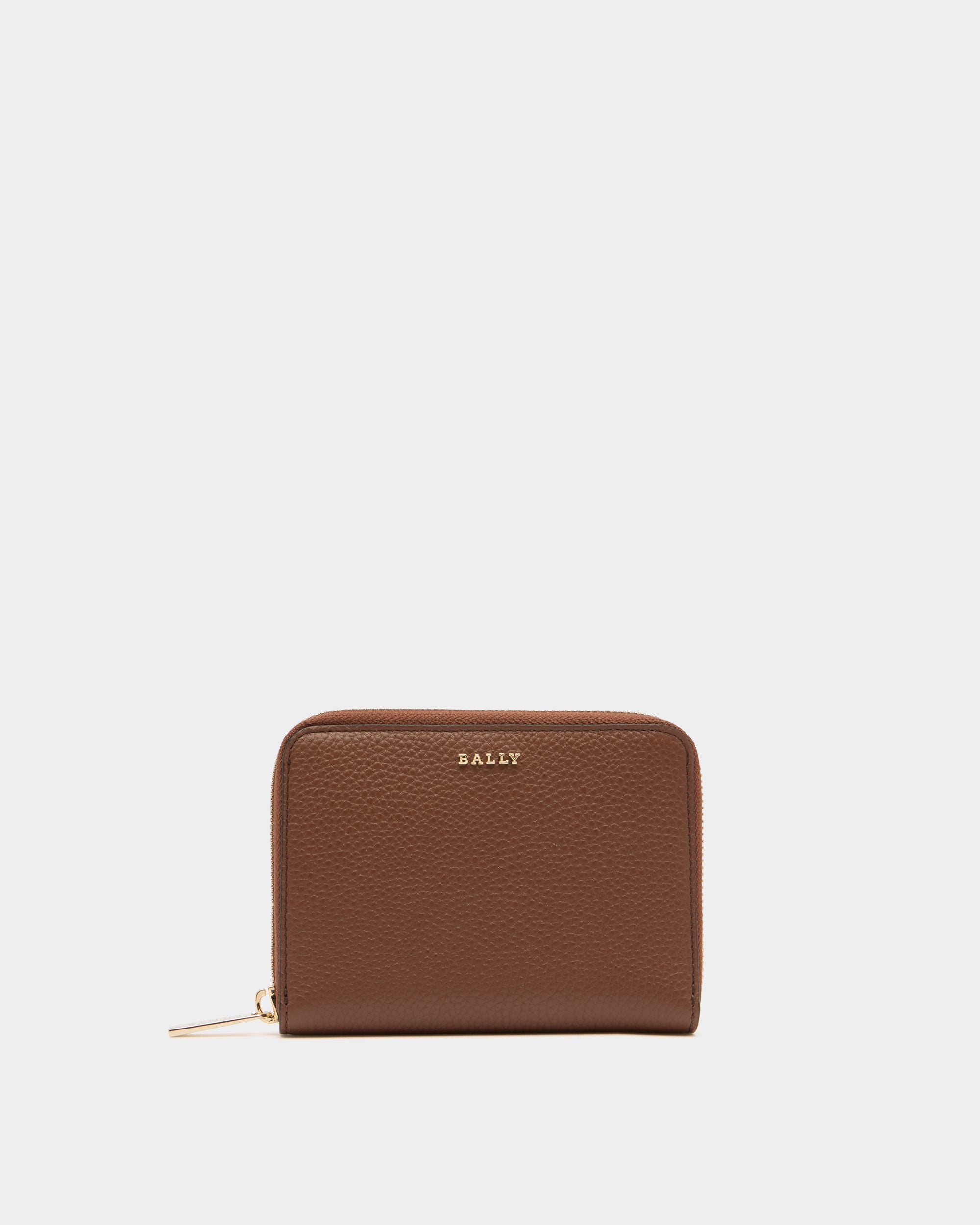 Bally Global - Zip-Around Wallet in Brown Grained Leather - Brown