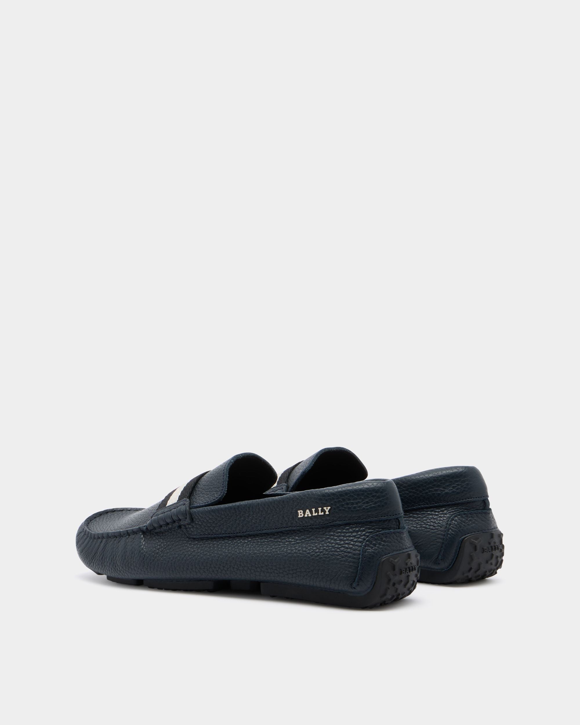 Bally Global - Pilot Driver In Blue Leather - Blue