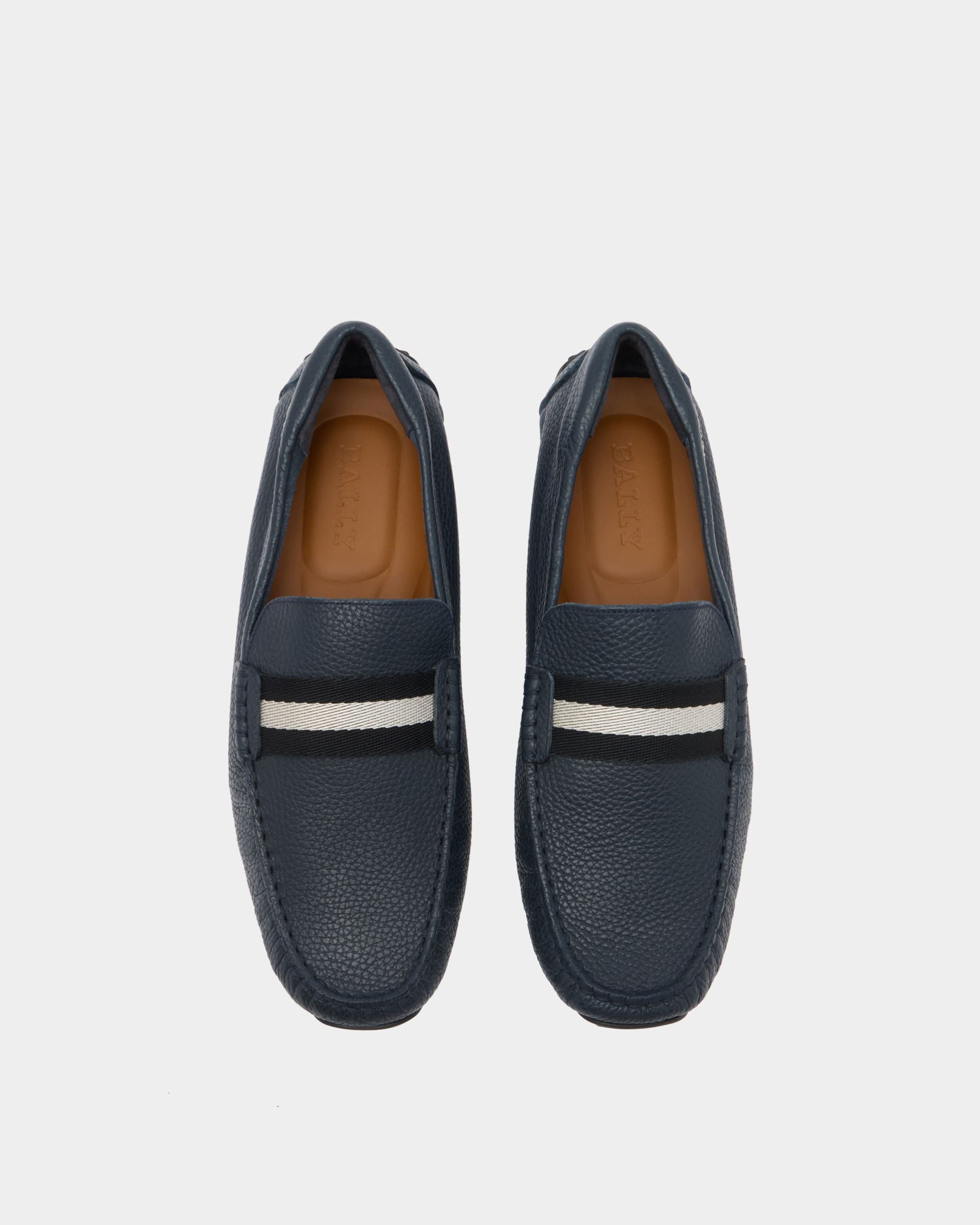 Bally Global - Pilot Driver In Blue Leather - Blue