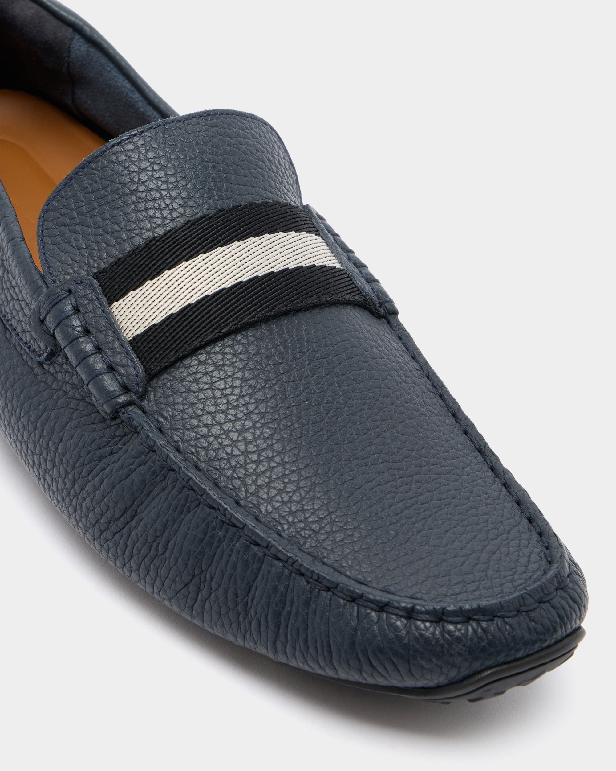 Bally Global - Pilot Driver In Blue Leather - Blue