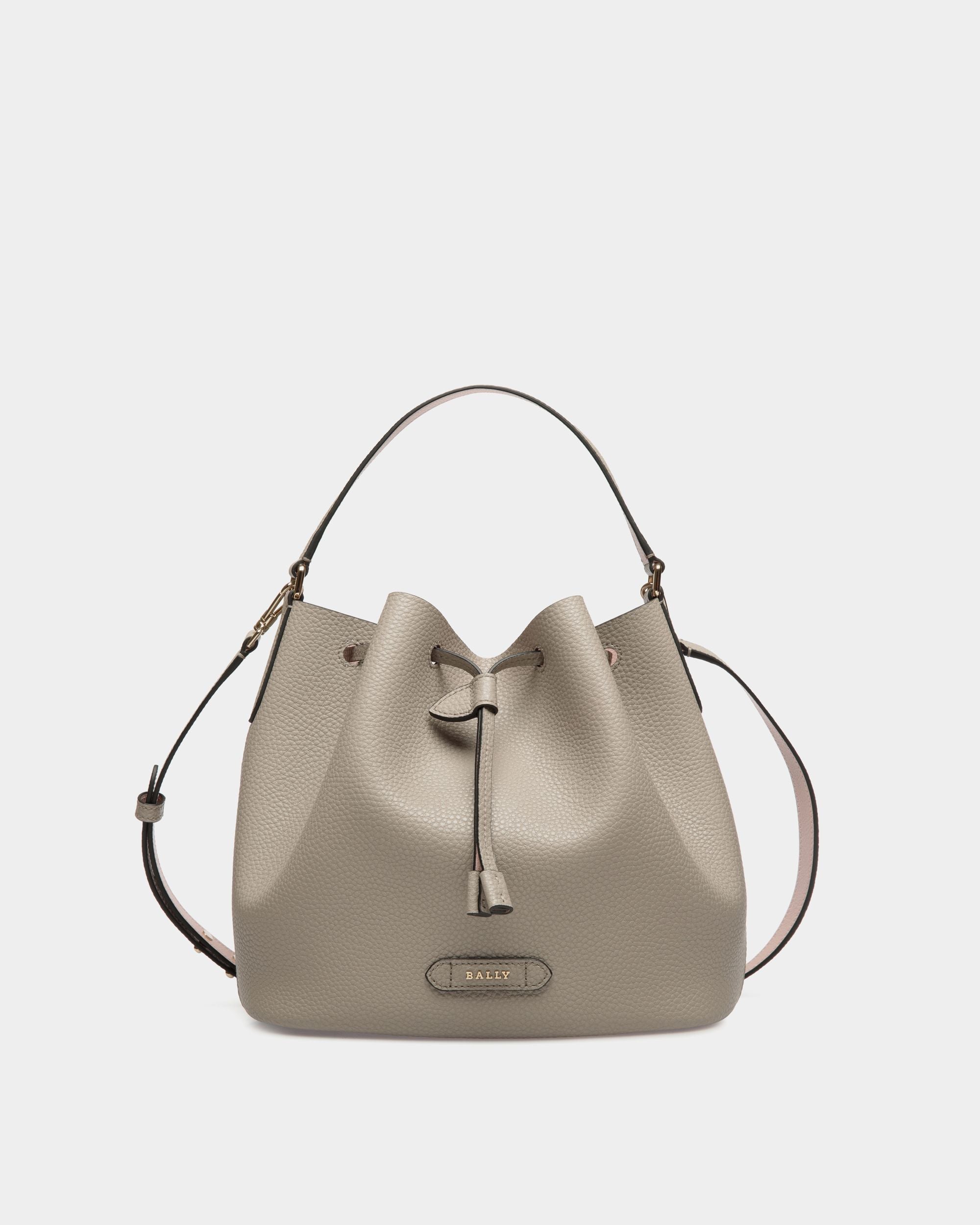 Bally Global - Bucket Bag in Taupe Grained Leather - Brown