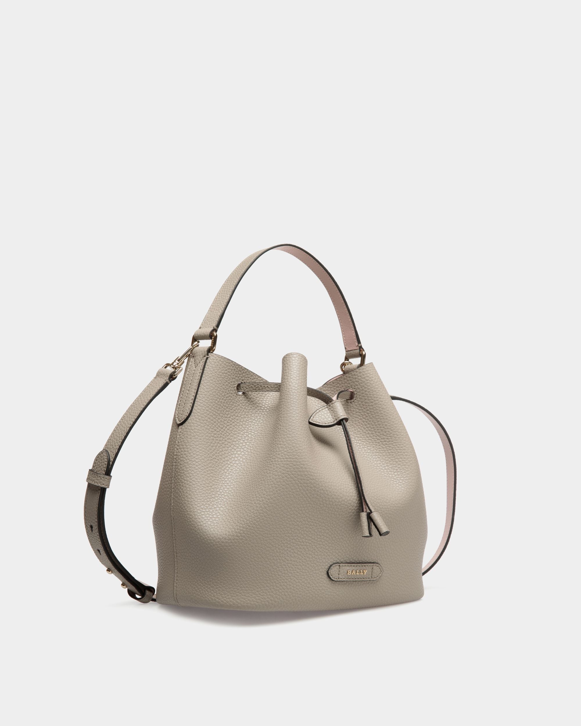 Bally Global - Bucket Bag in Taupe Grained Leather - Brown