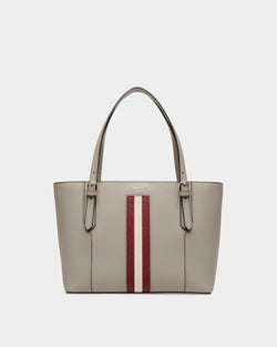 Tote In Beige Embossed Leather