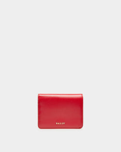 Lettes Leather Beniness Card Holder In Red