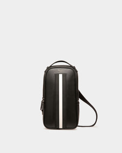 Malikho Recycled Leather Sling Bag In Black