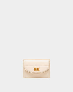 Belky Leather Card Holder In Bone