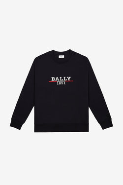 Sweatshirt in Black Cotton Knit