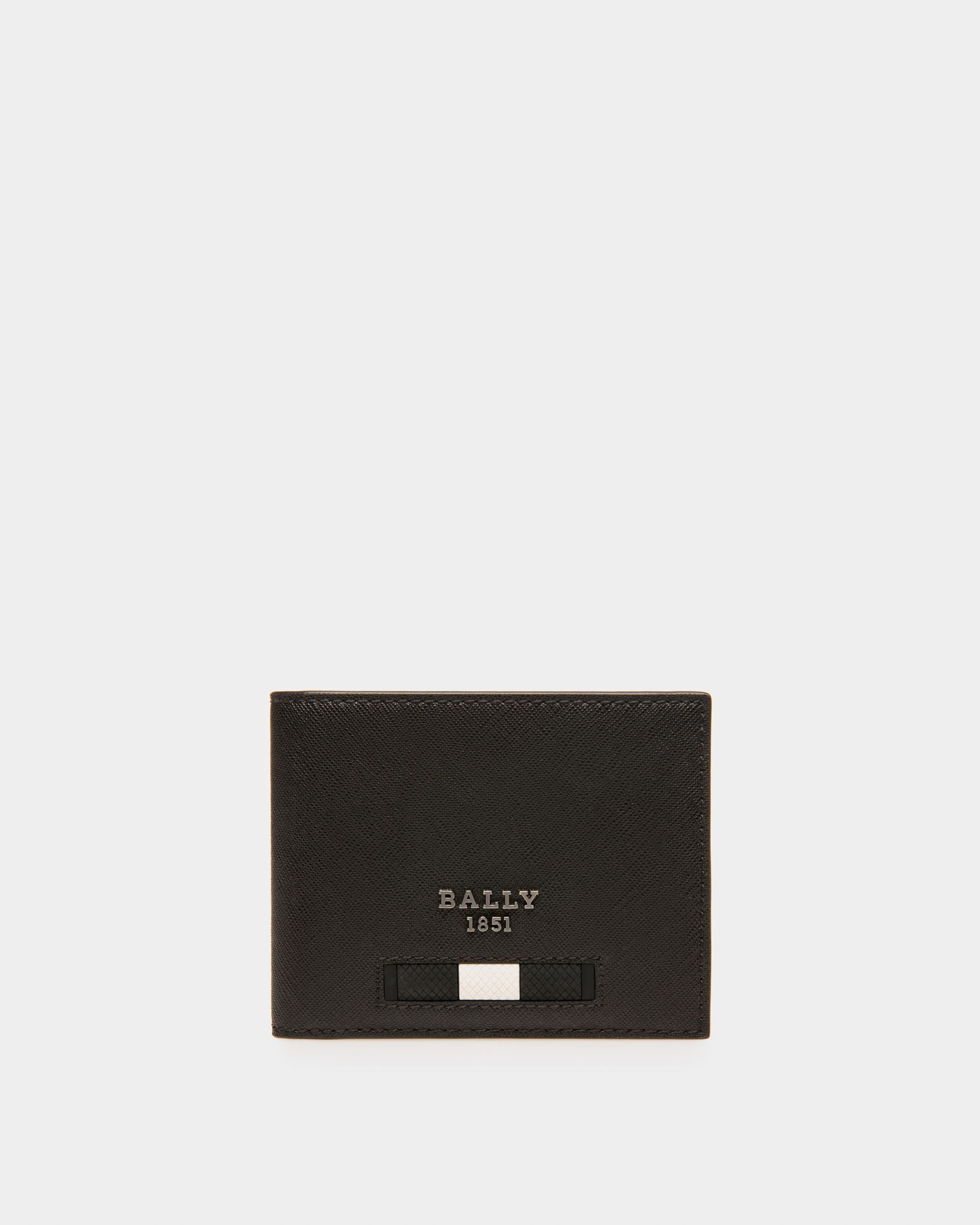 Men's Black Bevye Recycled Leather Wallet In Black | Bally Global