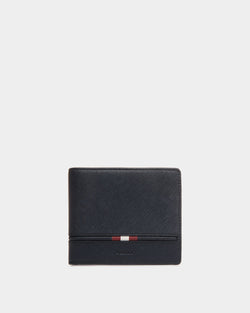 Wallet In Blue Embossed Leather