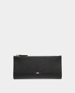 Continental Wallet in Black Embossed Leather