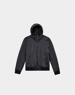 Bomber Blouson in Black Leather