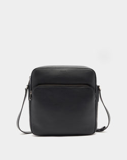 Crossbody Bag in Black Grained Leather