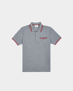 Poloshirt Aus Piqué-Baumwolle In Silber