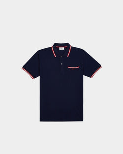 Poloshirt Aus Blauer Piqué-Baumwolle