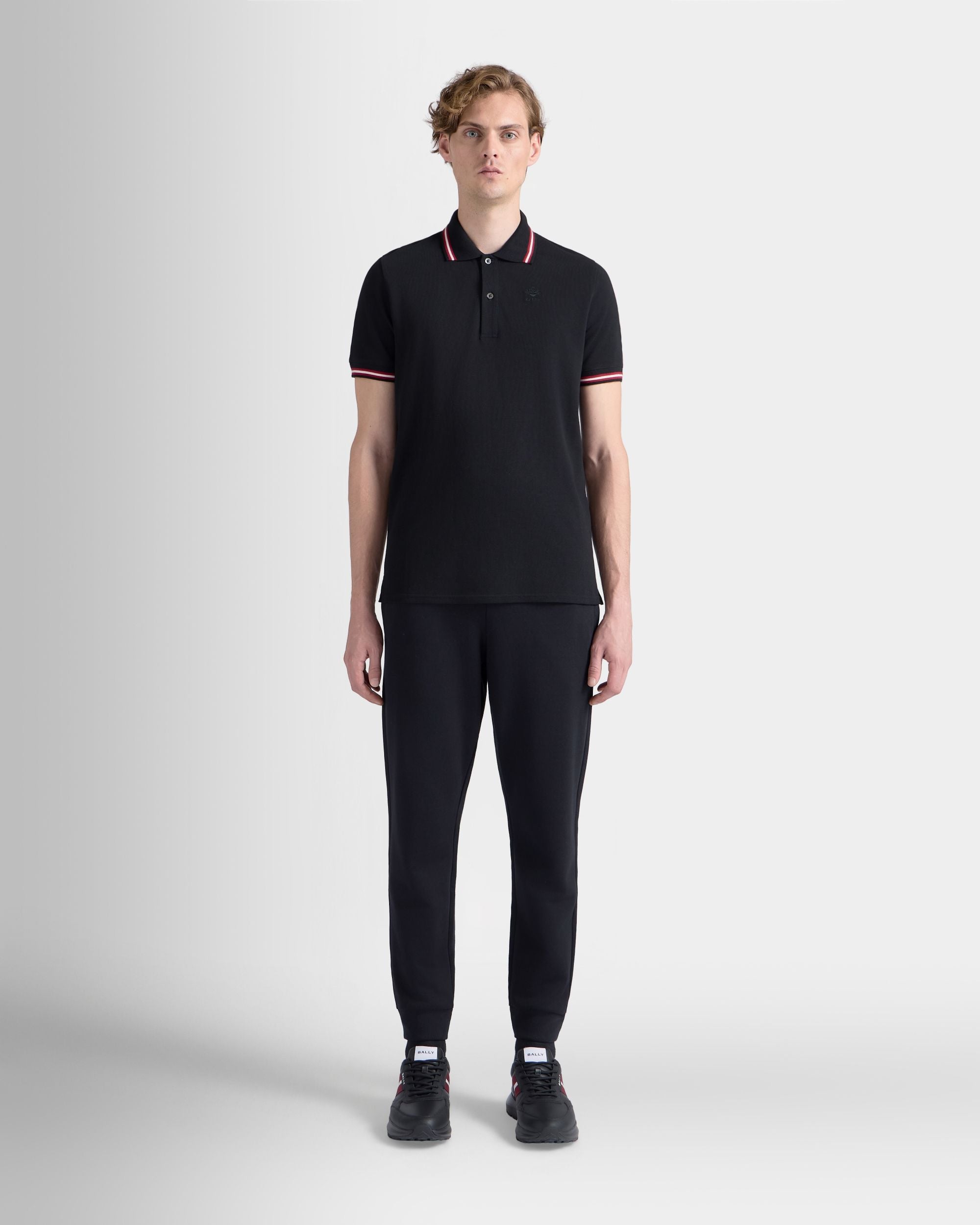 Bally Global - Polo In Black Cotton - Black