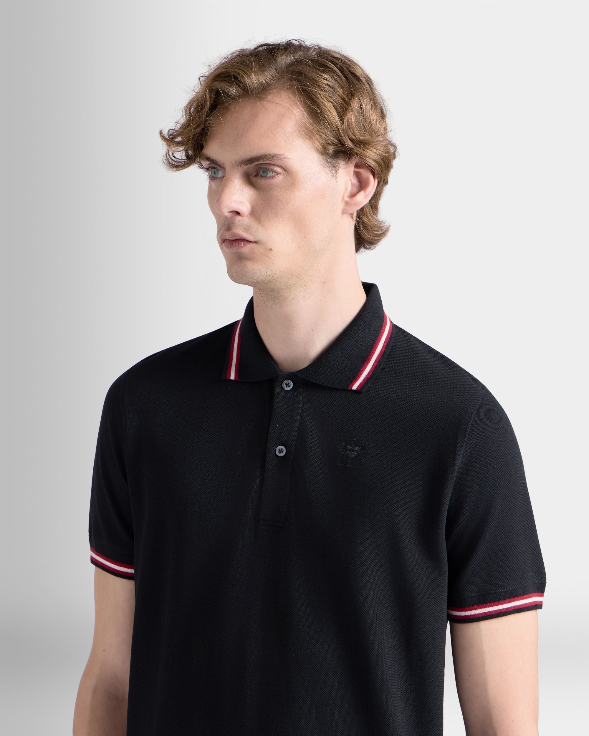 Bally Global - Polo In Black Cotton - Black