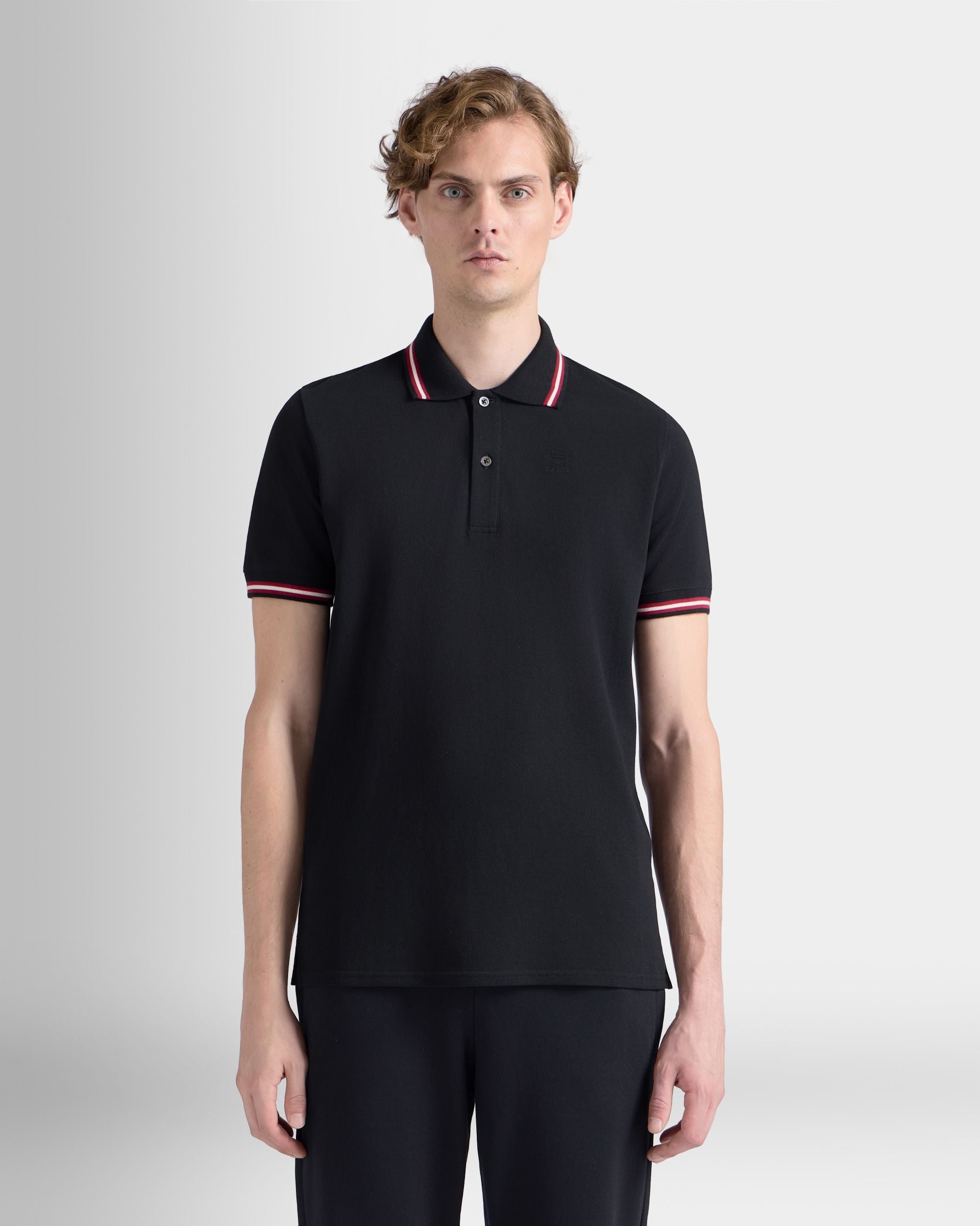 Bally Global - Polo In Black Cotton - Black