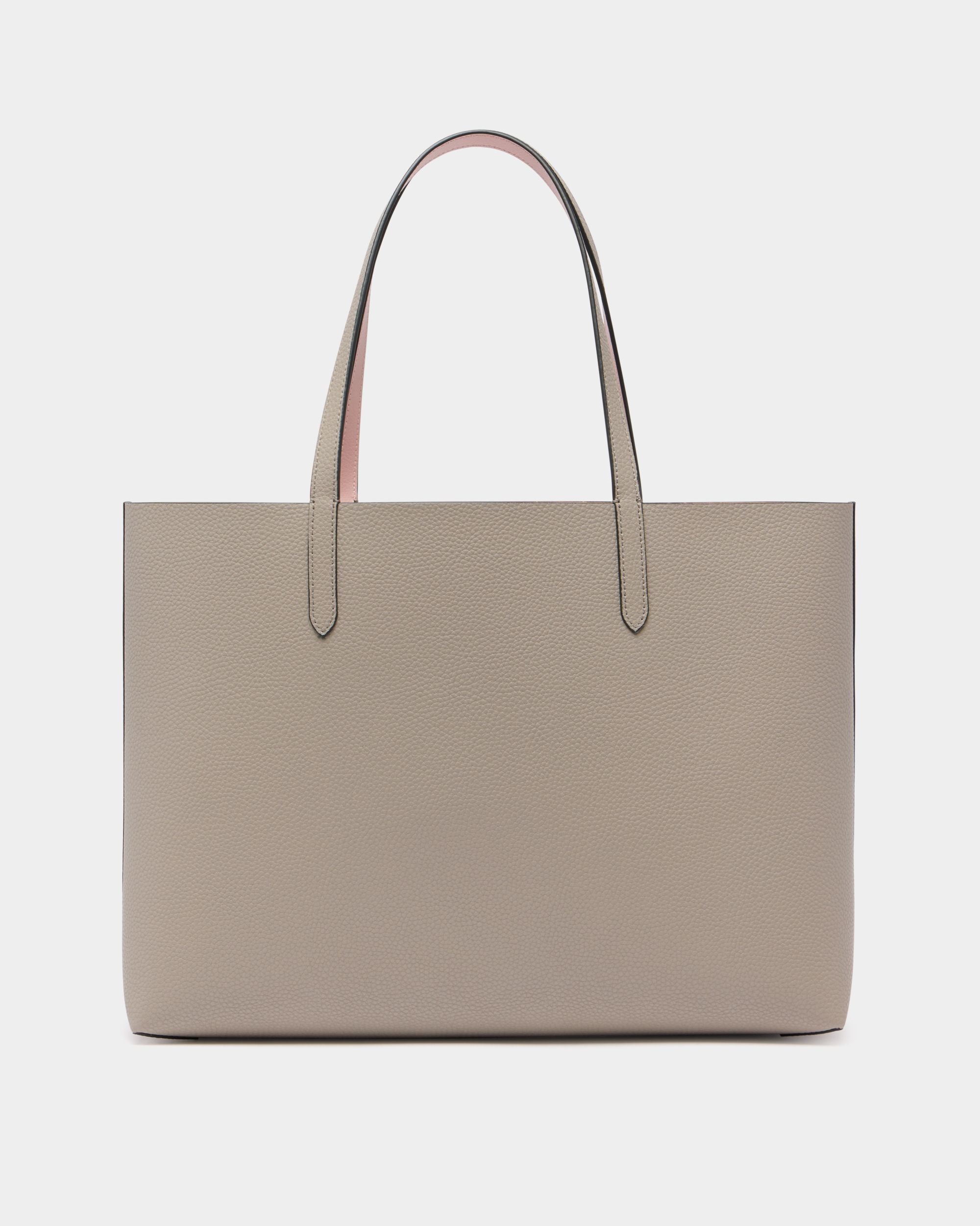 Bally Global - Tote Bag In Pelle Granata Grigio Talpa - Grigio