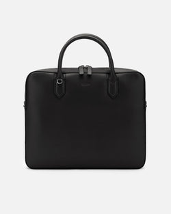 Business Bag in Black Embossed Leather