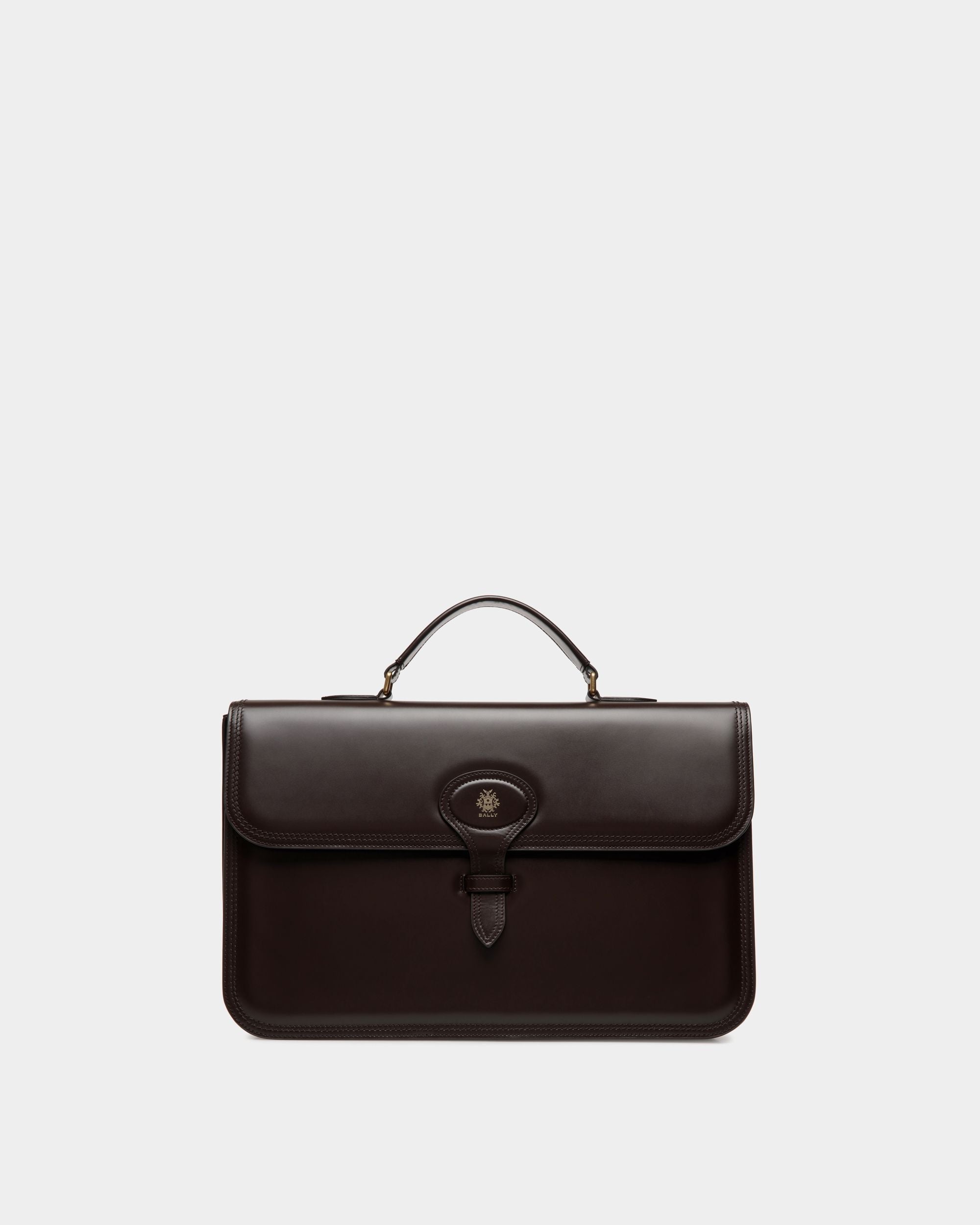 Bally Global - Beckett Briefcase In Ebano Leather - Marron