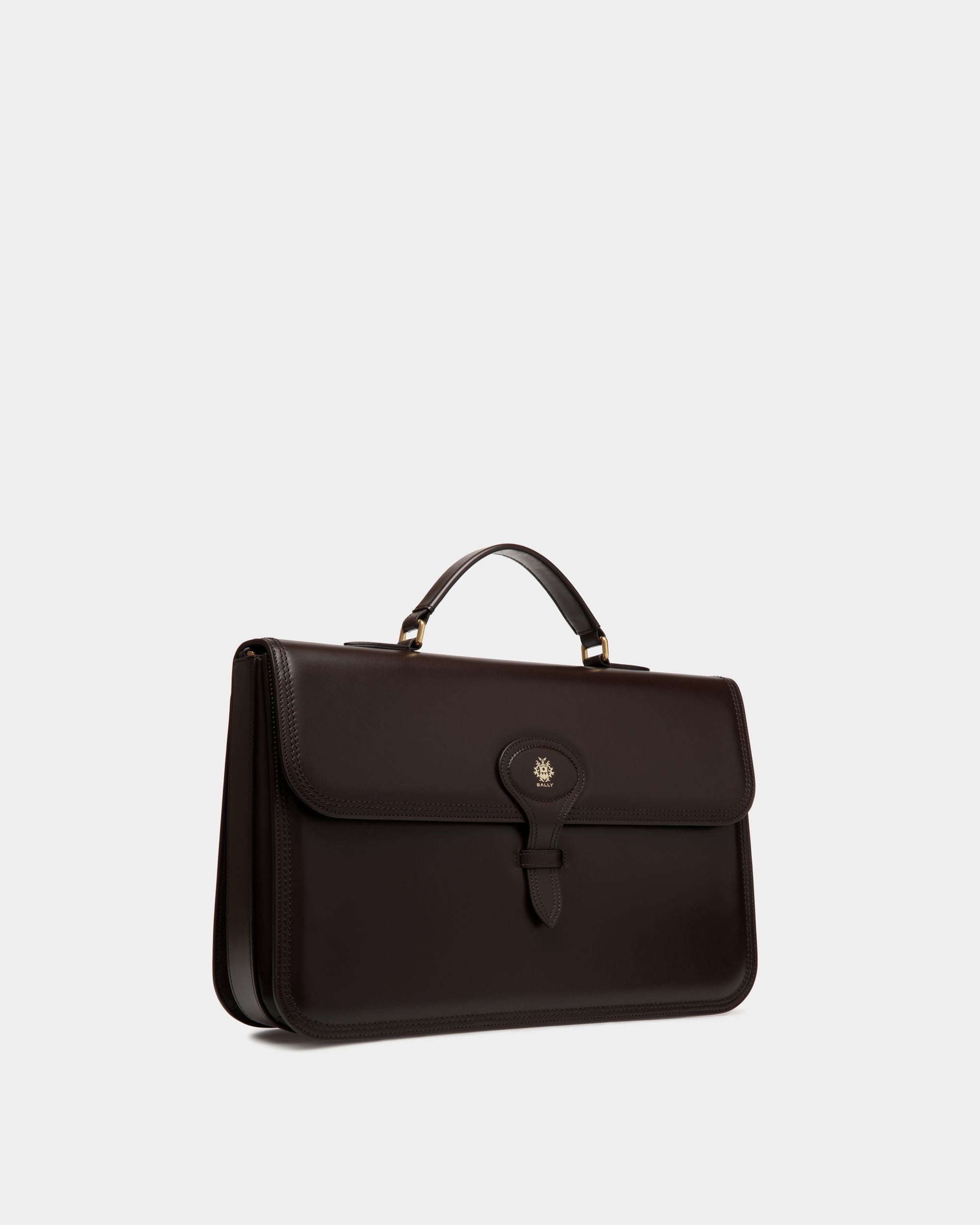Bally Global - Beckett Briefcase In Ebano Leather - Marron