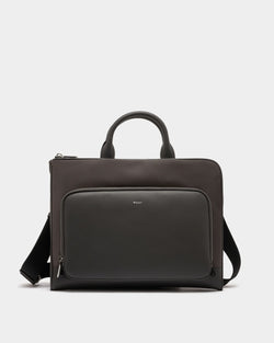 Vogel Briefcase in Grey Nylon and Recycled Leather