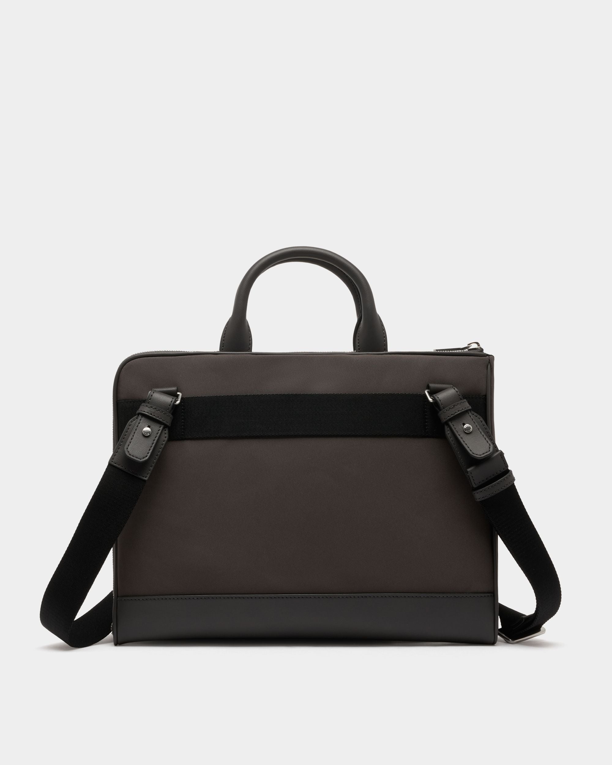 Bally Global - Vogel Briefcase in Grey Nylon and Recycled Leather - Grey