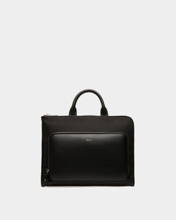 Vogel Briefcase in Black Nylon And Recycled Leather