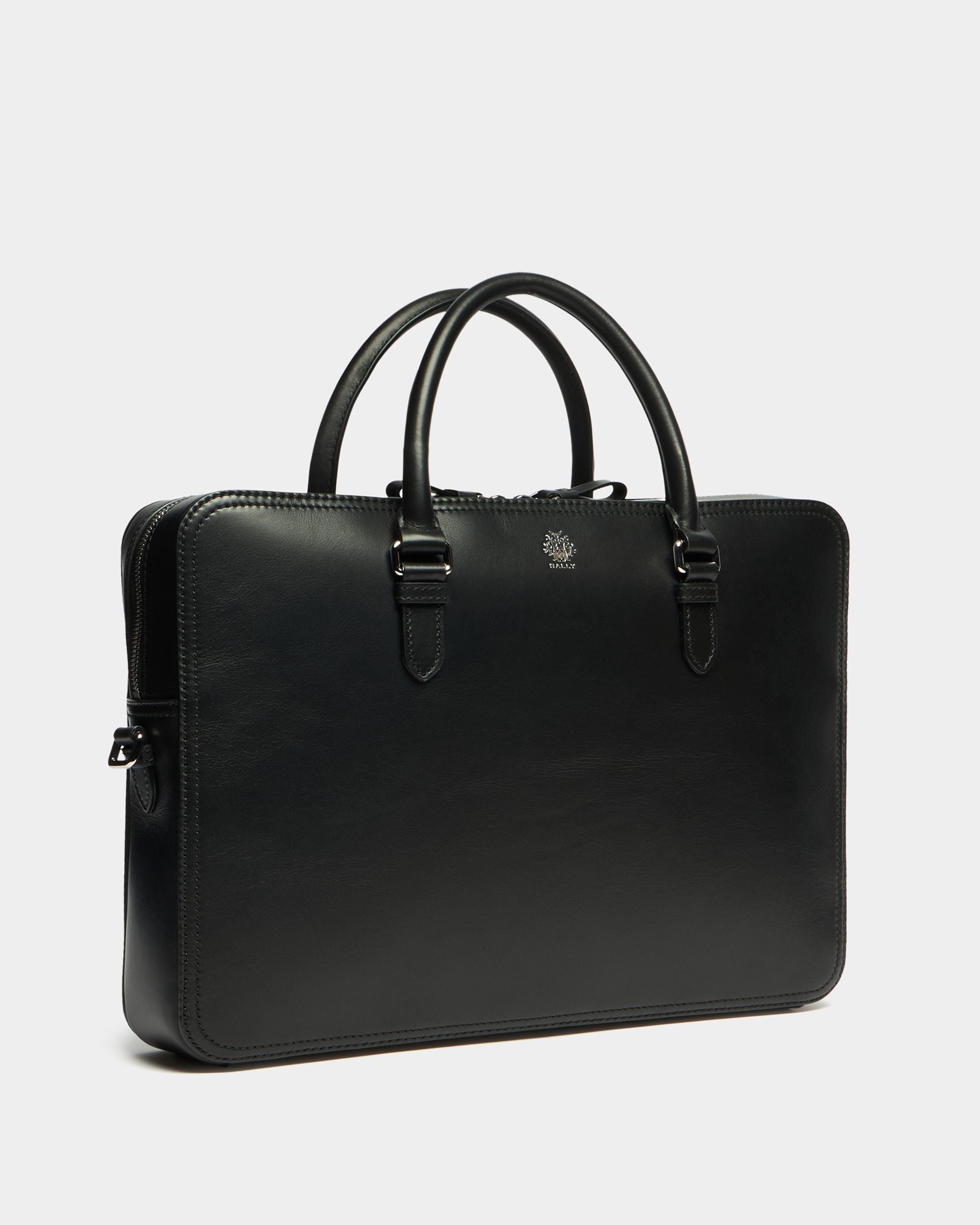 Bally Global - Ray Briefcase in Black Leather - Black