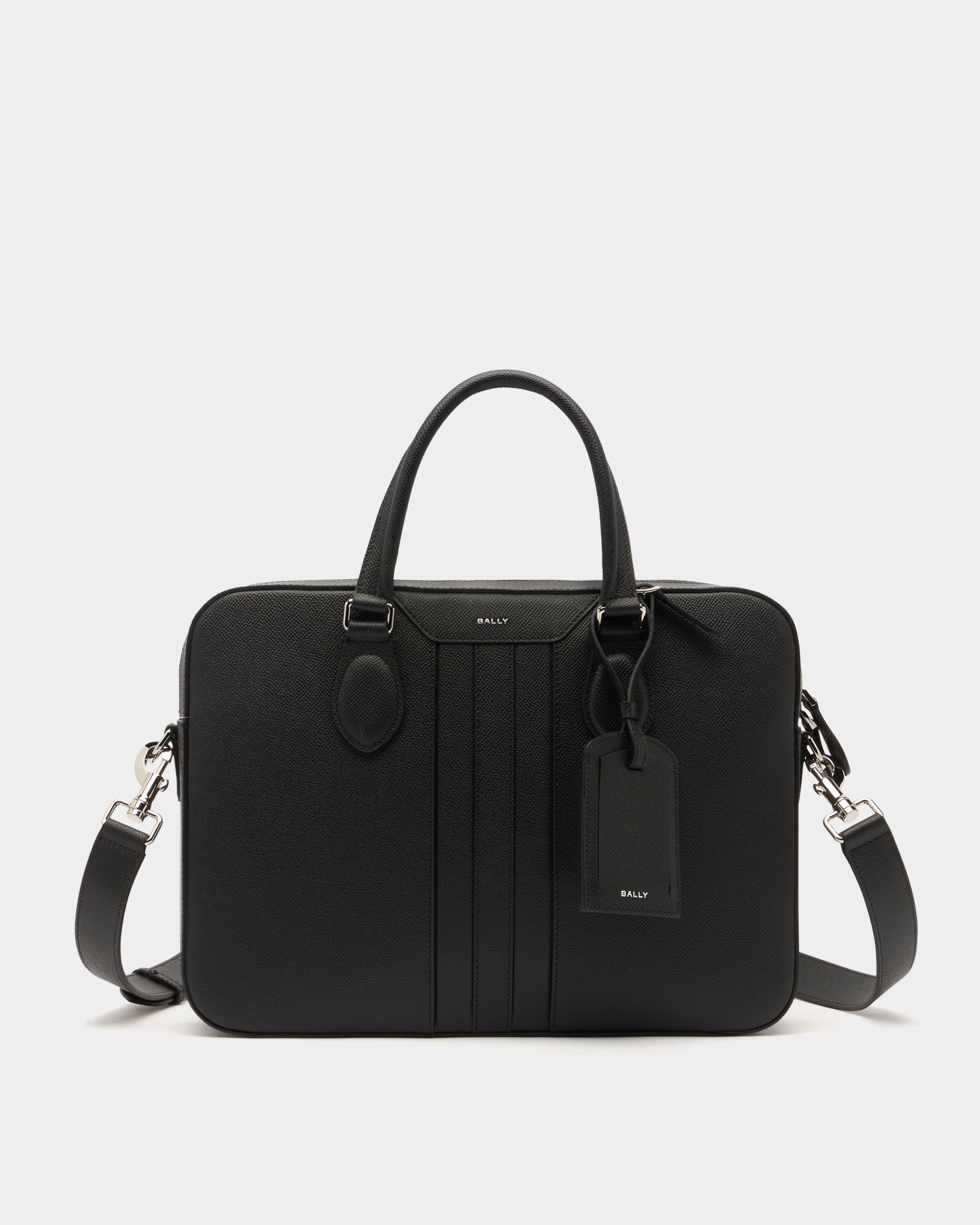 Bally Global - Beckett Briefcase in Black Leather - Black