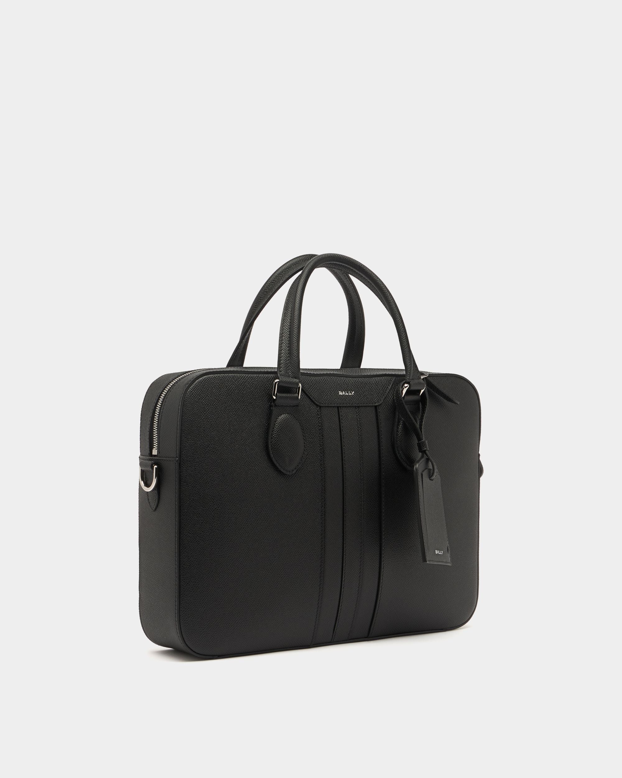 Bally Global - Beckett Briefcase in Black Leather - Black