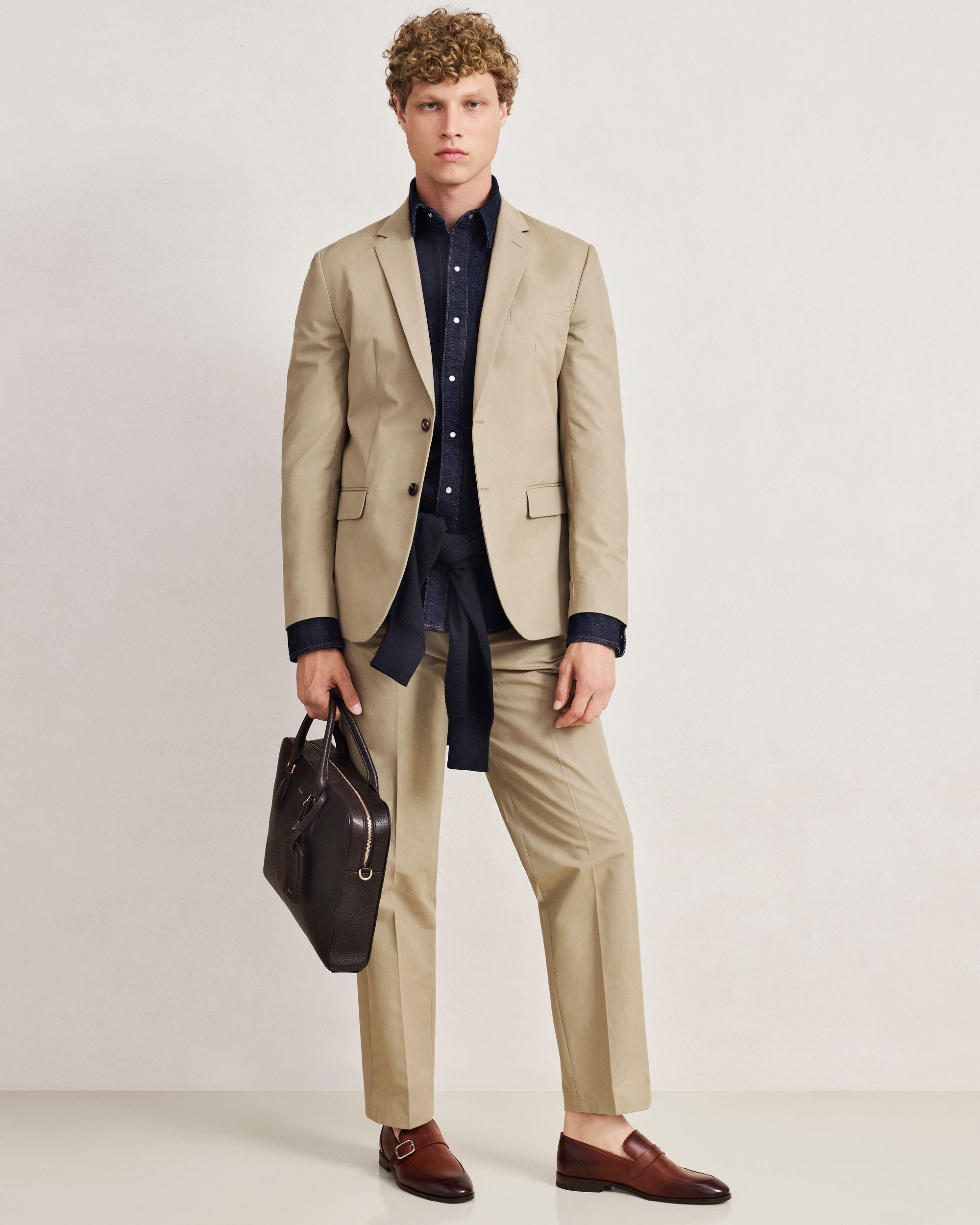 Bally Global - Beckett Briefcase in Ebano Grained Leather - Brown