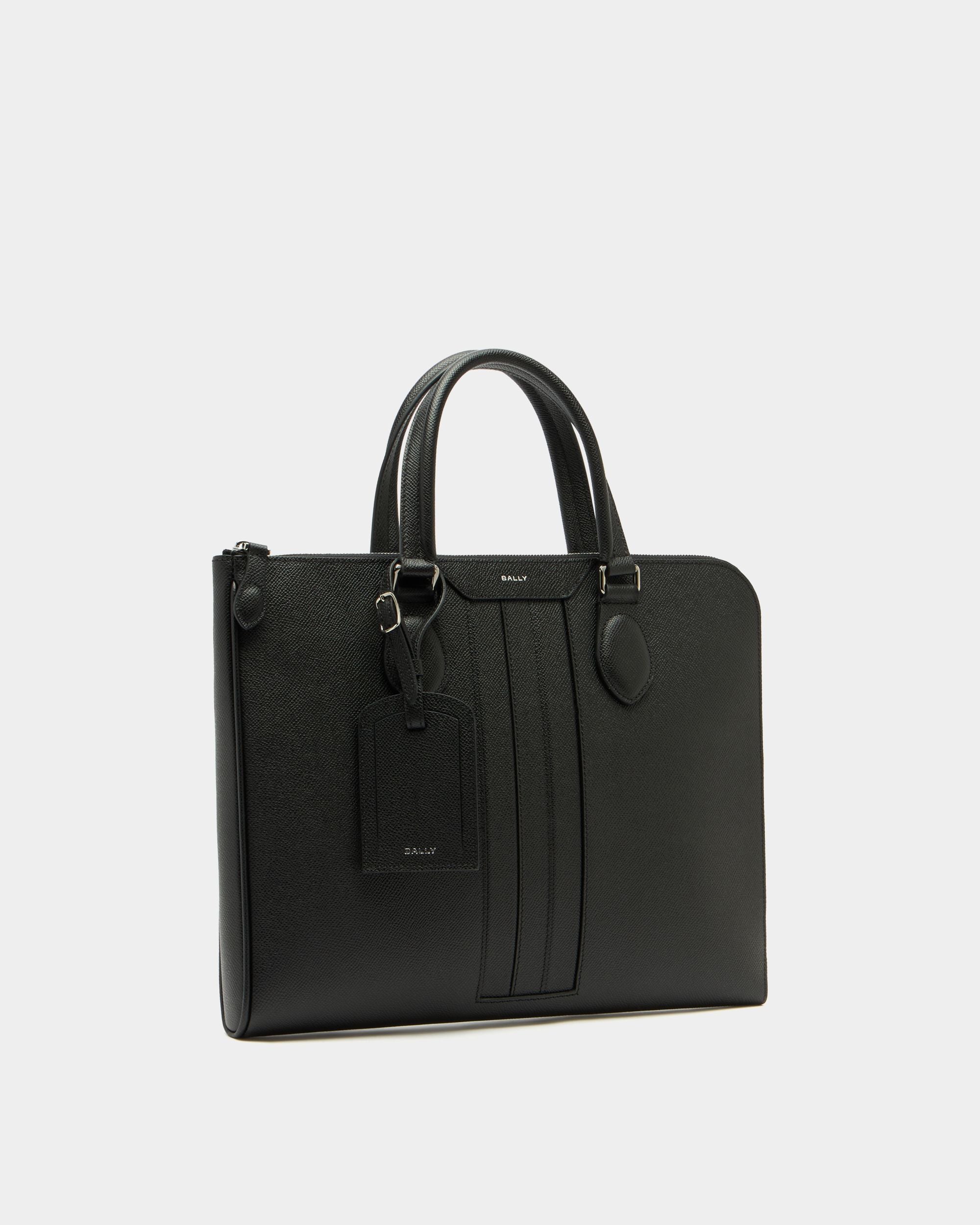 Bally Global - Beckett Briefcase in Black Leather - Black