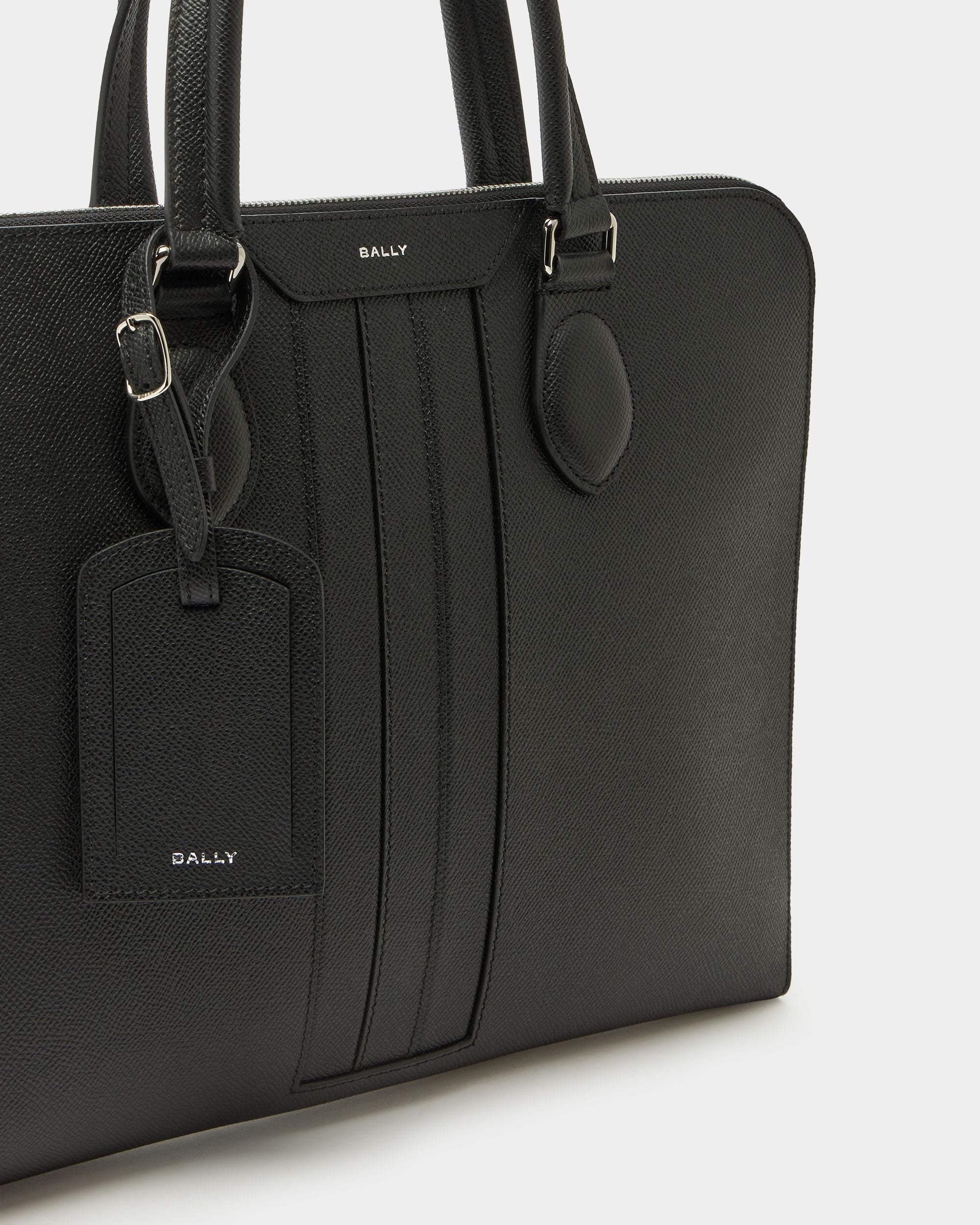 Bally Global - Beckett Briefcase in Black Leather - Black