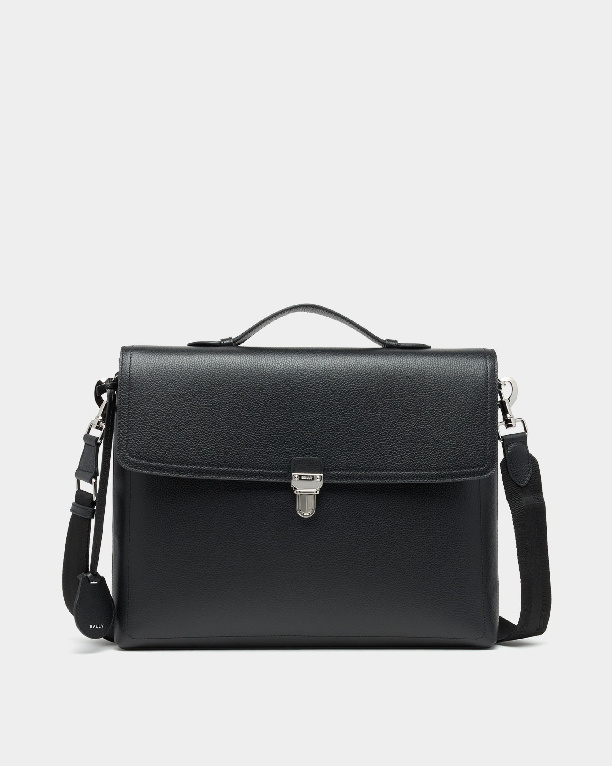Bally Global - Capitol Briefcase in Black Grained Leather - Black