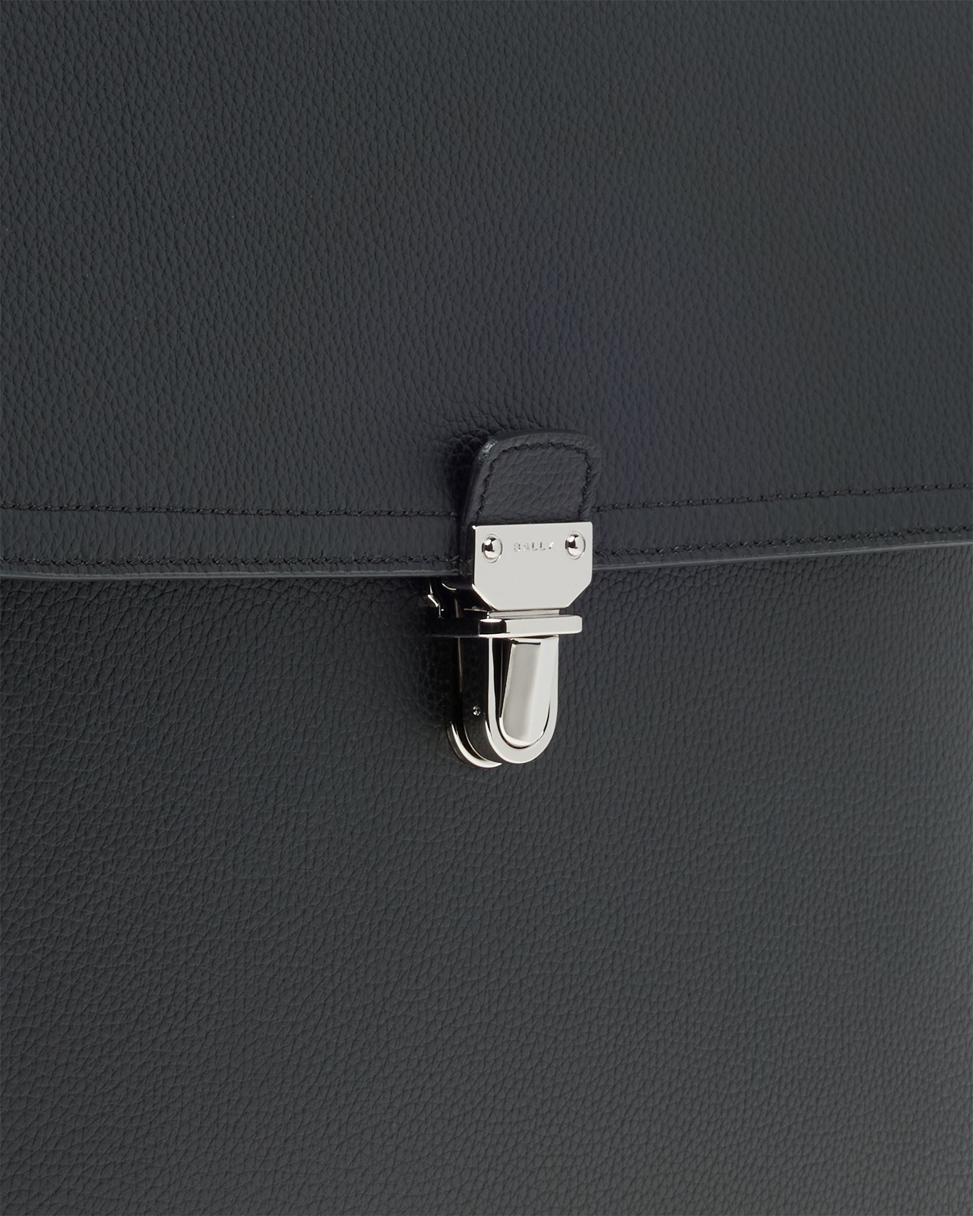 Bally Global - Capitol Briefcase in Black Grained Leather - Black