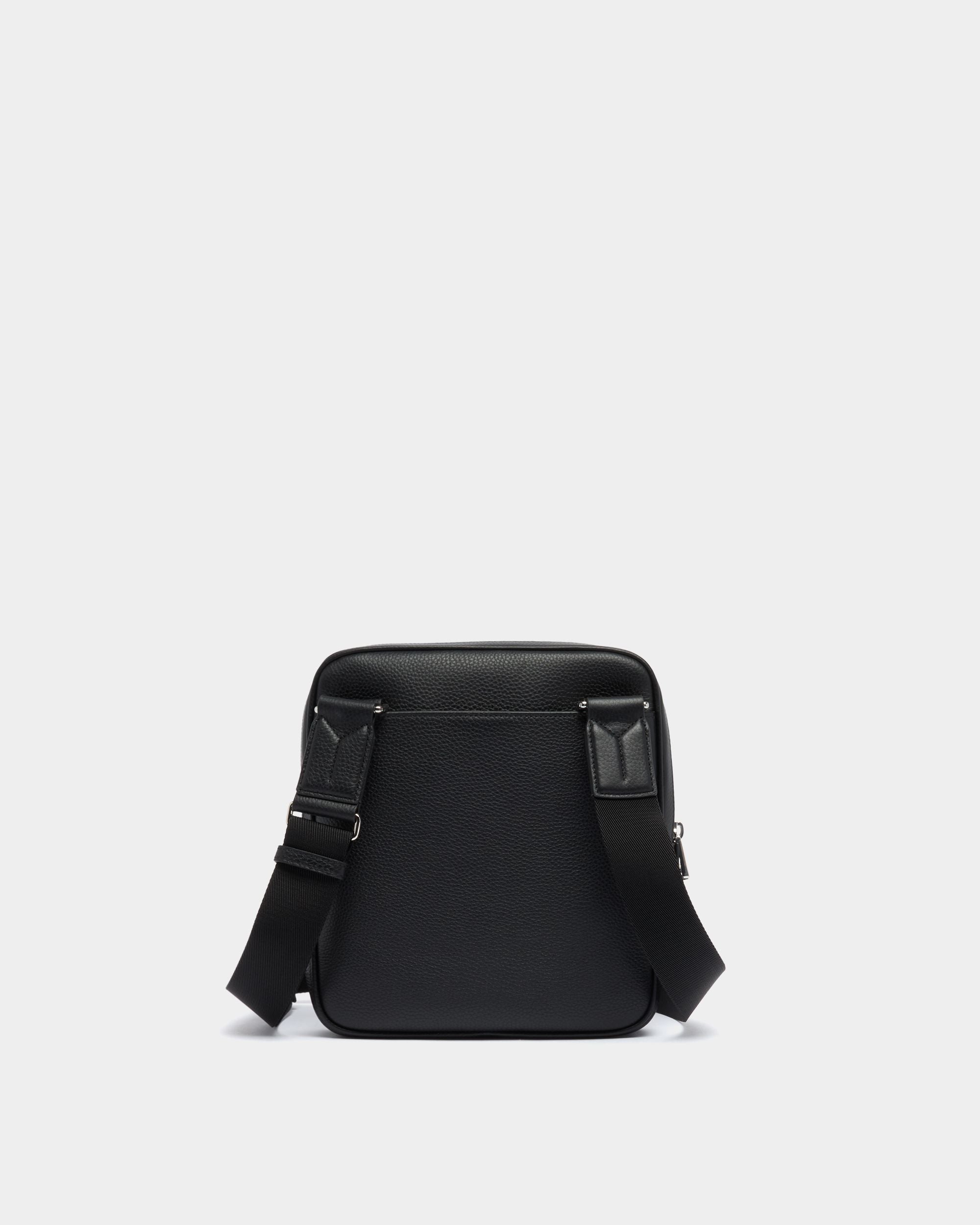Bally Global - York Crossbody Bag in Black Embossed Leather - Black