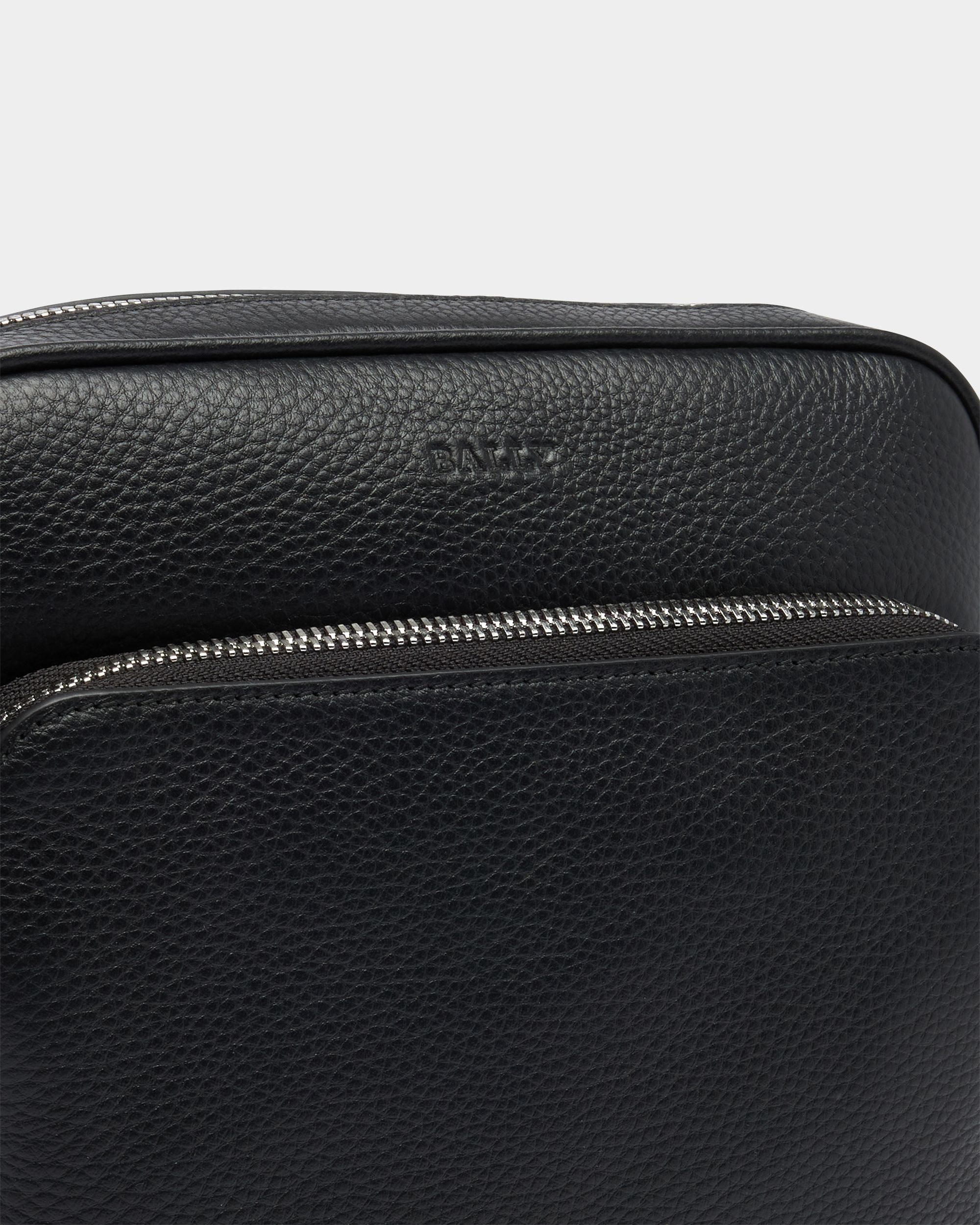 Bally Global - York Crossbody Bag in Black Embossed Leather - Black